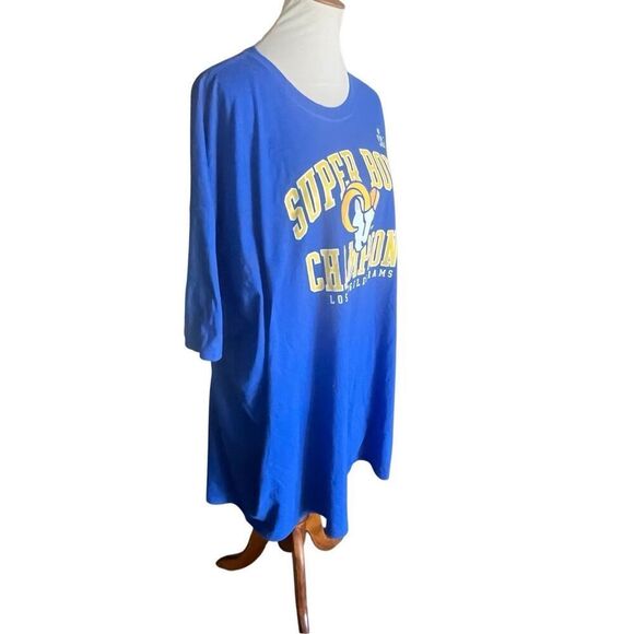 NFL Team Apparel Los Angeles Rams Super Bowl Champions T-Shirt 5XL NWT 100% Cott - Picture 7 of 10